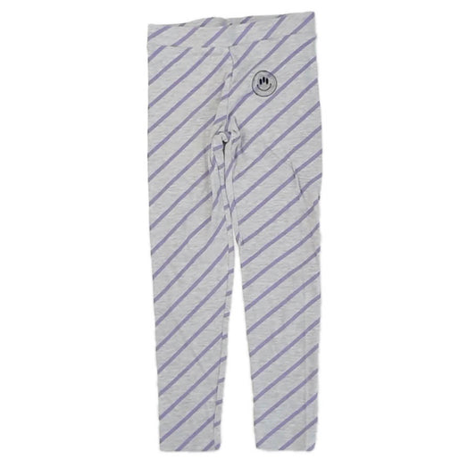 Rockets of Awesome Girls Gray | Purple Leggings Size: 7 Years Gray | Purple