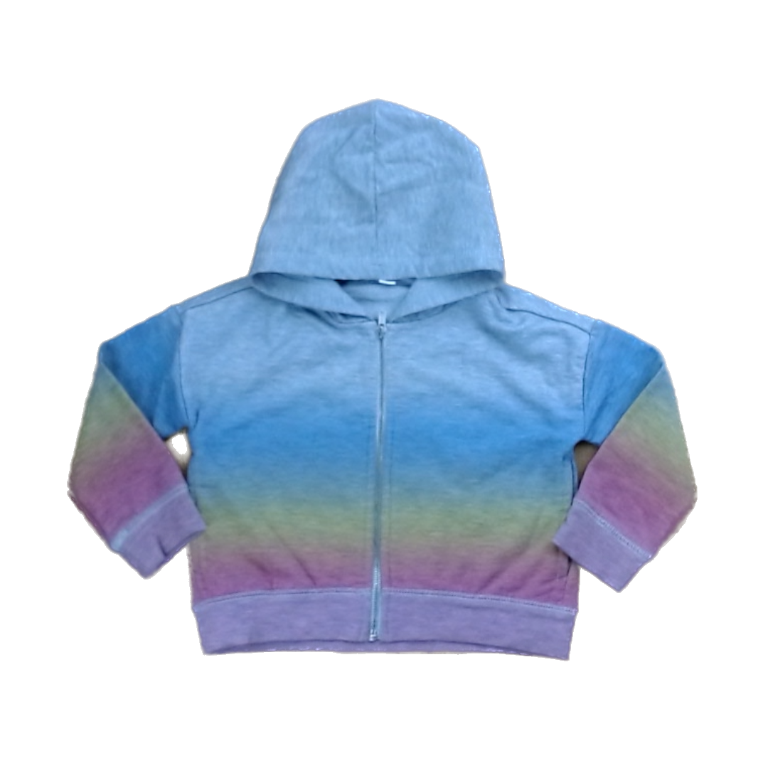 Rockets Of Awesome Girls Gray | Rainbow Ombre Sweater Size: 2T Gray | Rainbow Ombre