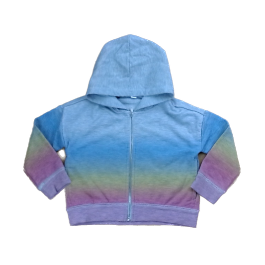 Rockets Of Awesome Girls Gray | Rainbow Ombre Sweater Size: 2T Gray | Rainbow Ombre