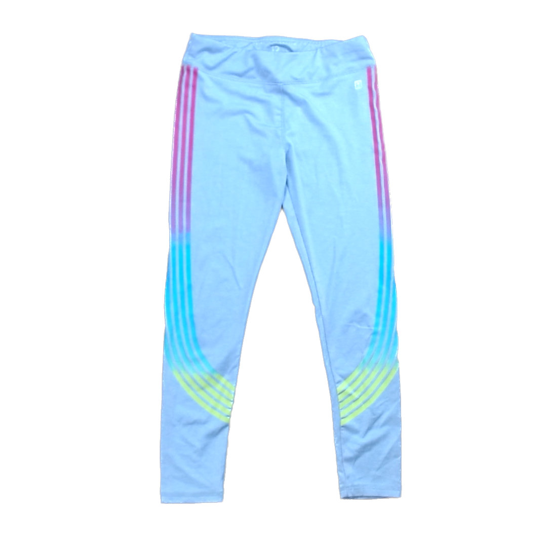 Rockets Of Awesome Girls Gray | Rainbow Stripes Pants Size: 12 Years Gray | Rainbow Stripes