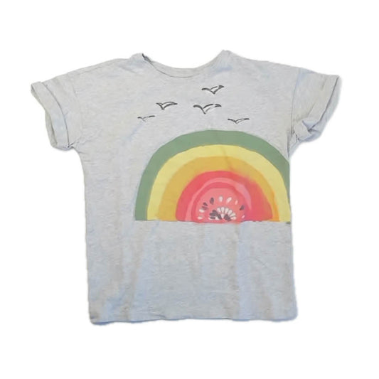 Tea Collection Girls Gray Rainbow T-Shirt Size: 10 Years Gray Rainbow