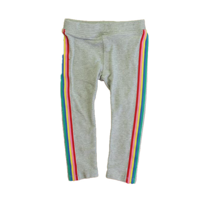 Crewcuts Girls Gray Rainbow Leggings Size: 2T