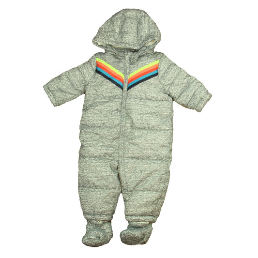 Gymboree Boys Gray Rainbow Snowsuit Size: 6-12 Months Gray Rainbow