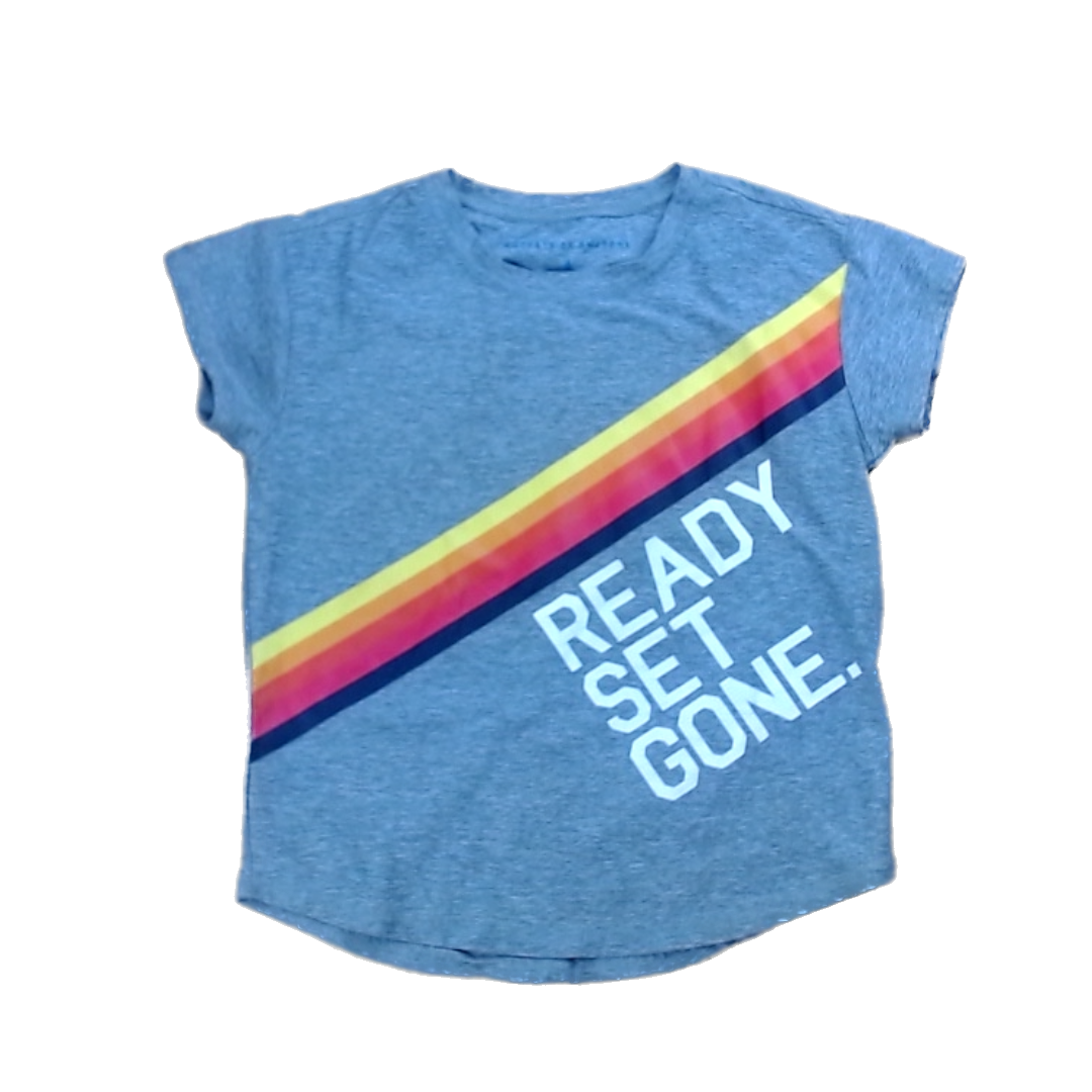 Rockets Of Awesome Girls Gray | Ready Set Goal Short Sleeve Shirt Size: 6 Years Gray | Ready Set Goal