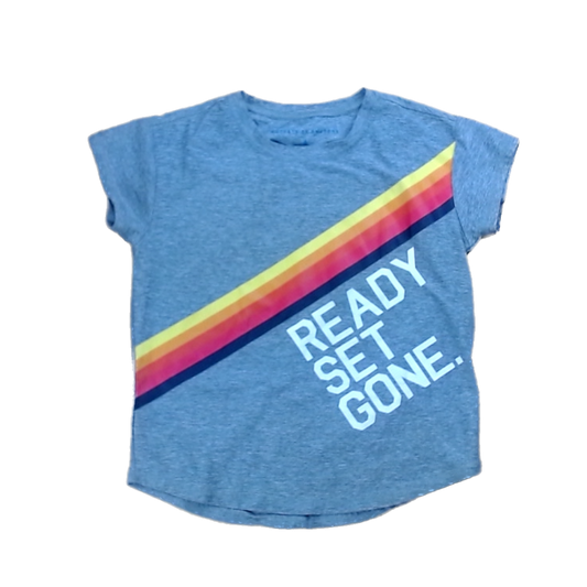 Rockets Of Awesome Girls Gray | Ready Set Goal Short Sleeve Shirt Size: 6 Years Gray | Ready Set Goal