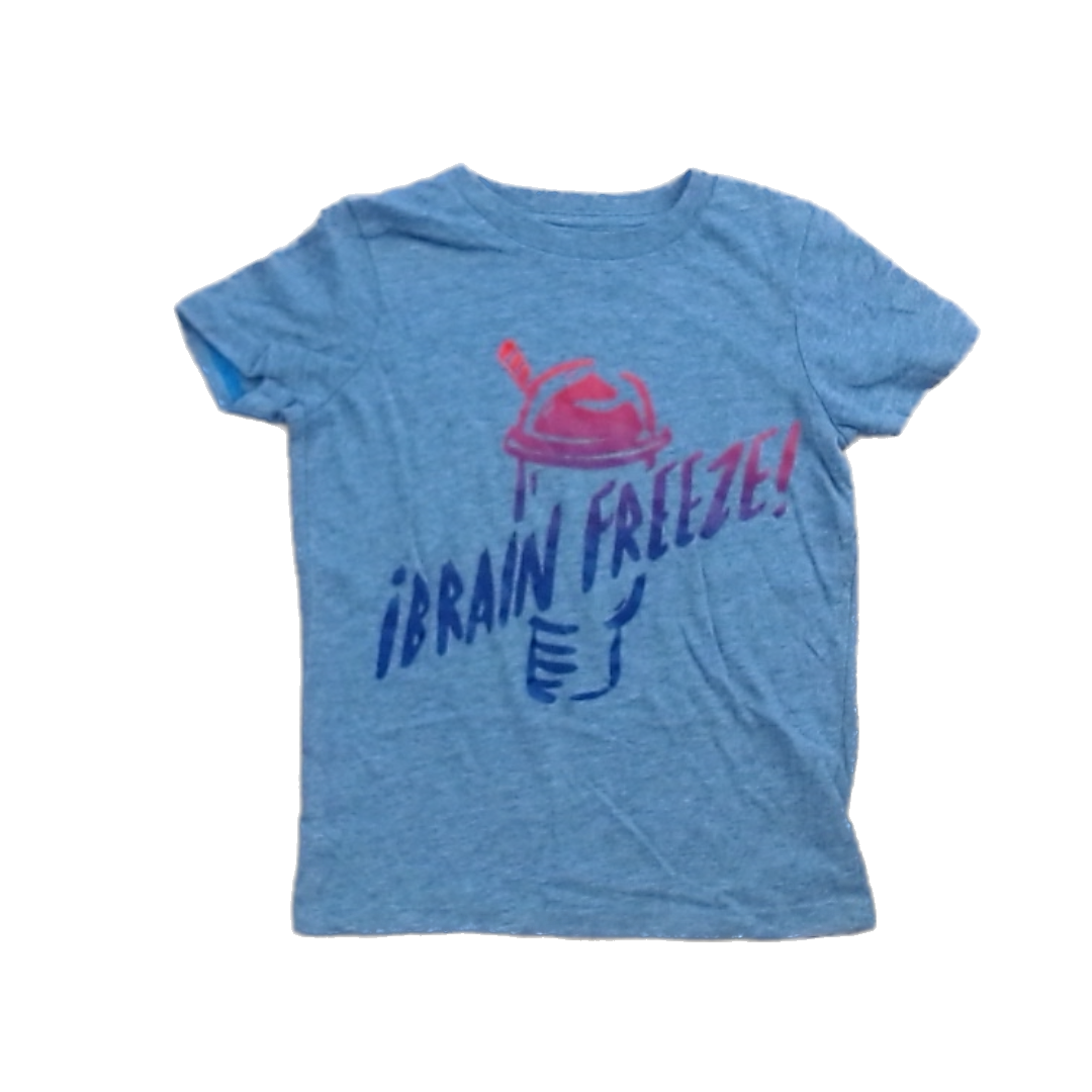 Rockets Of Awesome Boys Gray | Red and Purple Brain Freeze T-Shirt Size: 3T - 12 Years Gray | Red and Purple Brain Freeze