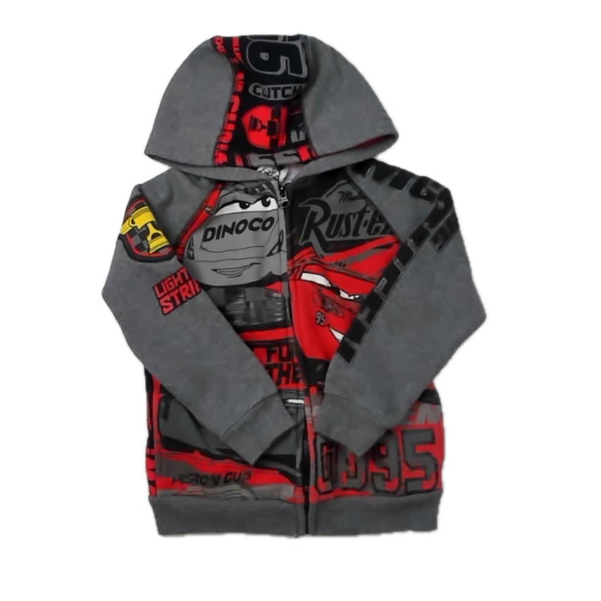 Disney Boys Gray | Red Cars Hoodie Size: 5-6 Years Gray | Red Cars