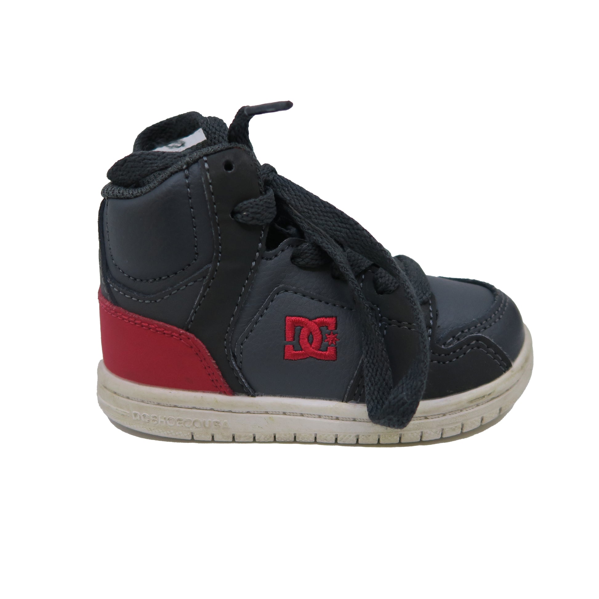 DC Boys Gray | Red Sneakers Size: 5 Toddler Gray | Red