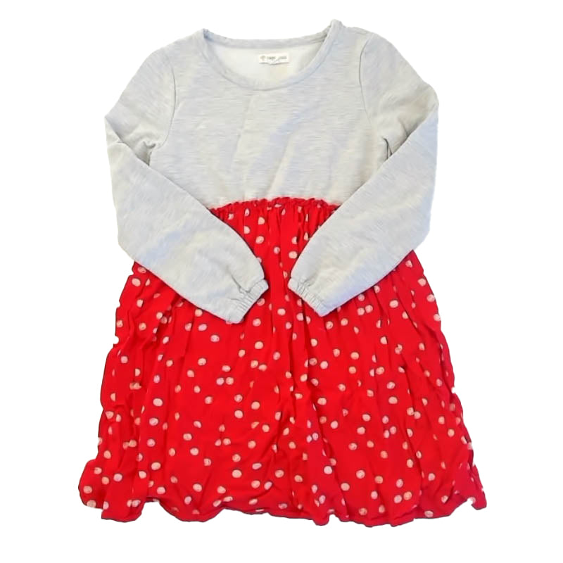 Tucker + Tate Girls Gray | Red Dress Size: 8 Years Gray | Red