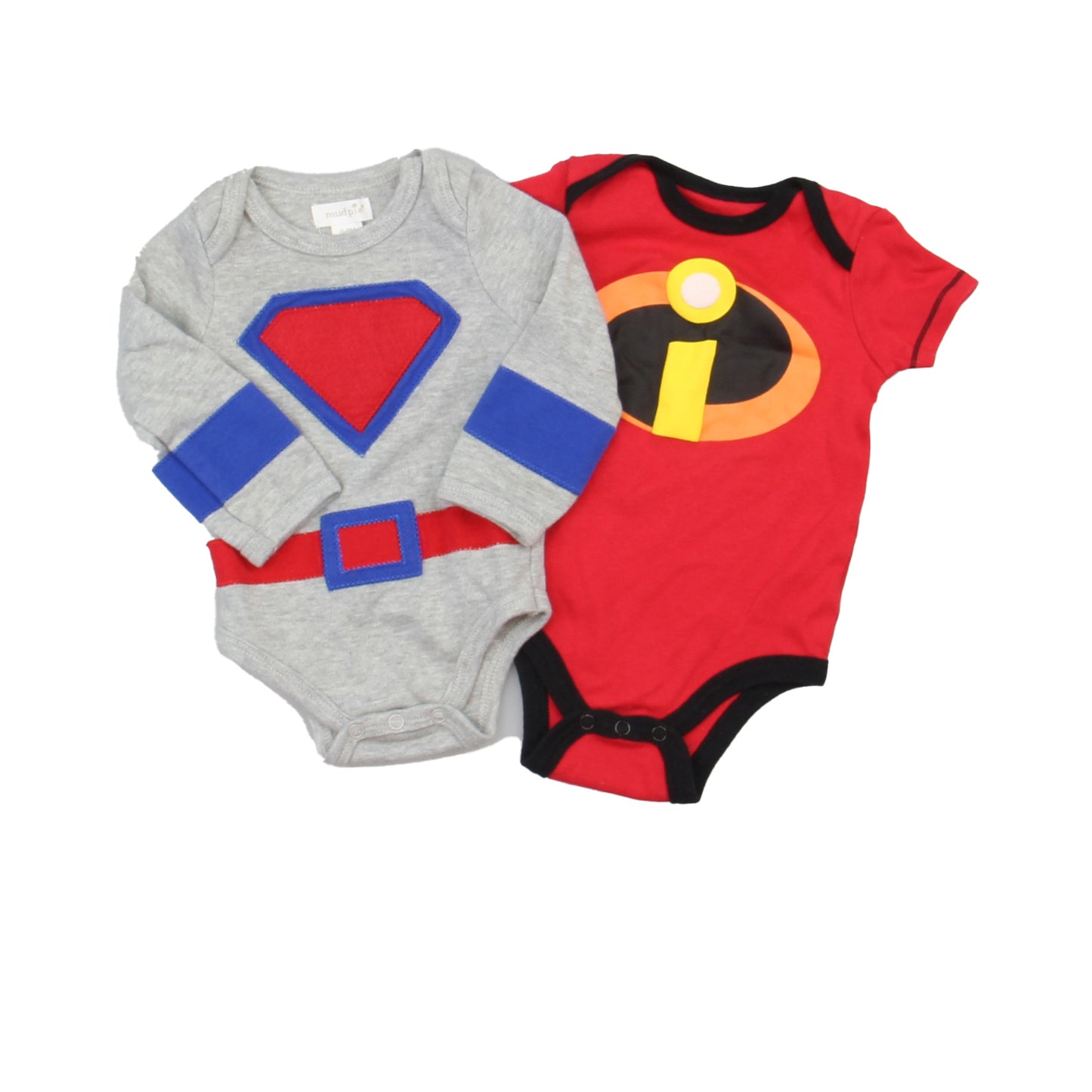 Mudpie | Disney Boys Gray | Red Onesie Size: 0-6 Months Gray | Red