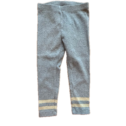 Tea Collection Girls Gray Ribbed Leggings Size: 2T Gray Ribbed