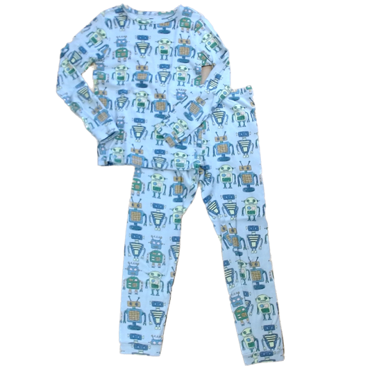 Tea Collection Boys Gray | Robots 2-piece Pajamas Size: 14 Years Gray | Robots