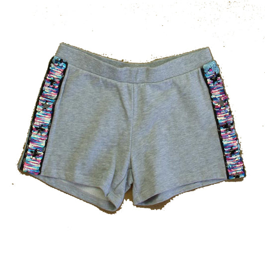 Rockets of Awesome Girls Gray Sequins Shorts Size: 10 Years