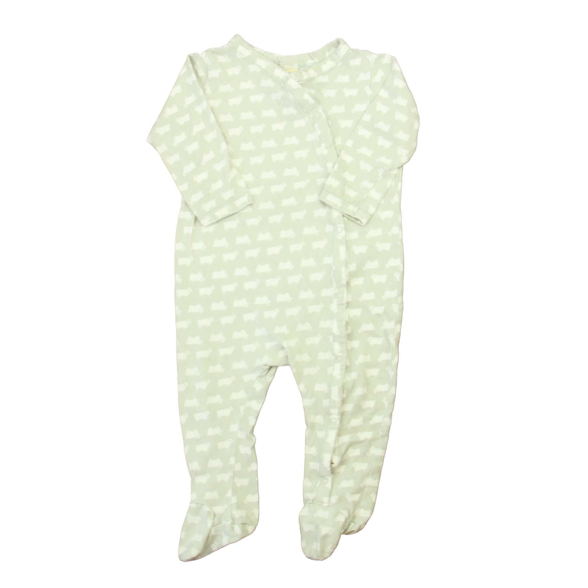 Harper Canyon Boys Gray Sheep 1-piece footed Pajamas Size: 9 Months Gray Sheep