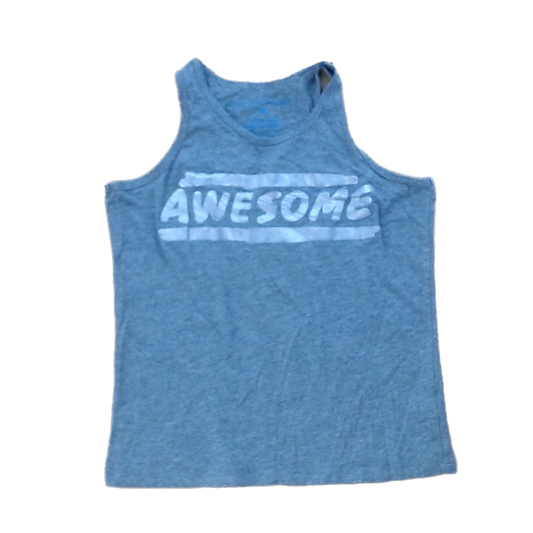 Rockets Of Awesome Girls Gray | Silver Awesome | Tank Short Sleeve Shirt Size: 12 Years Gray | Silver Awesome | Tank