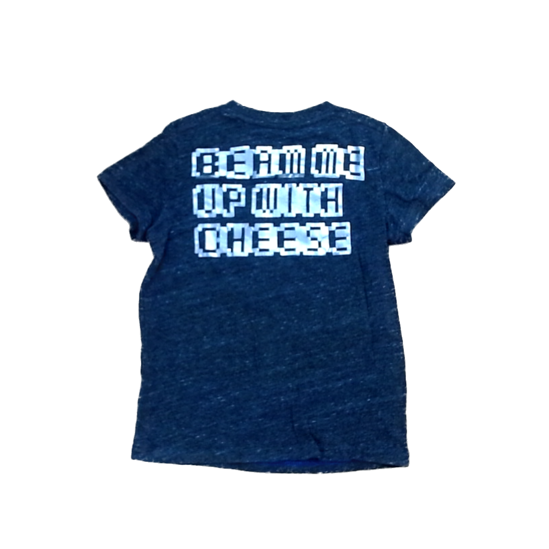 Rockets Of Awesome Boys Gray| Silver Hamburger Jellyfish Short Sleeve Shirt Size: 4T-5T Gray| Silver Hamburger Jellyfish