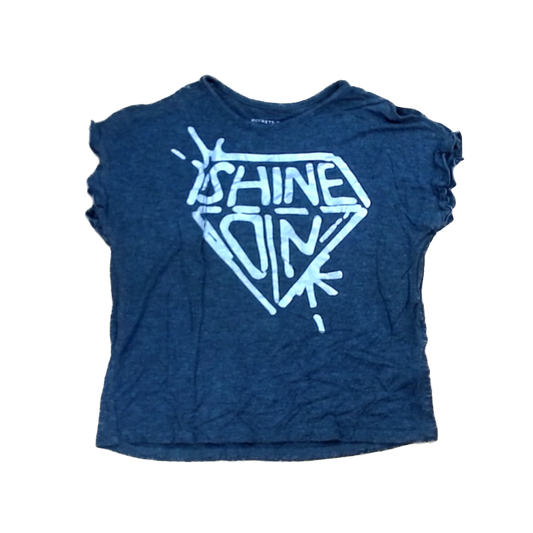 Rockets Of Awesome Girls Gray | Silver Shine On Short Sleeve Shirt Size: 8 Years Gray | Silver Shine On