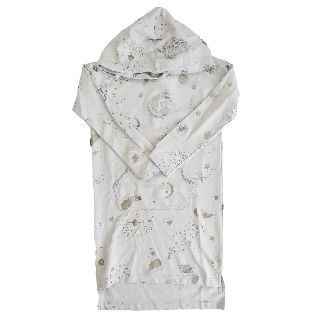 Tea Collection Girls Gray | Silver Dress Size: 10 Years Gray | Silver