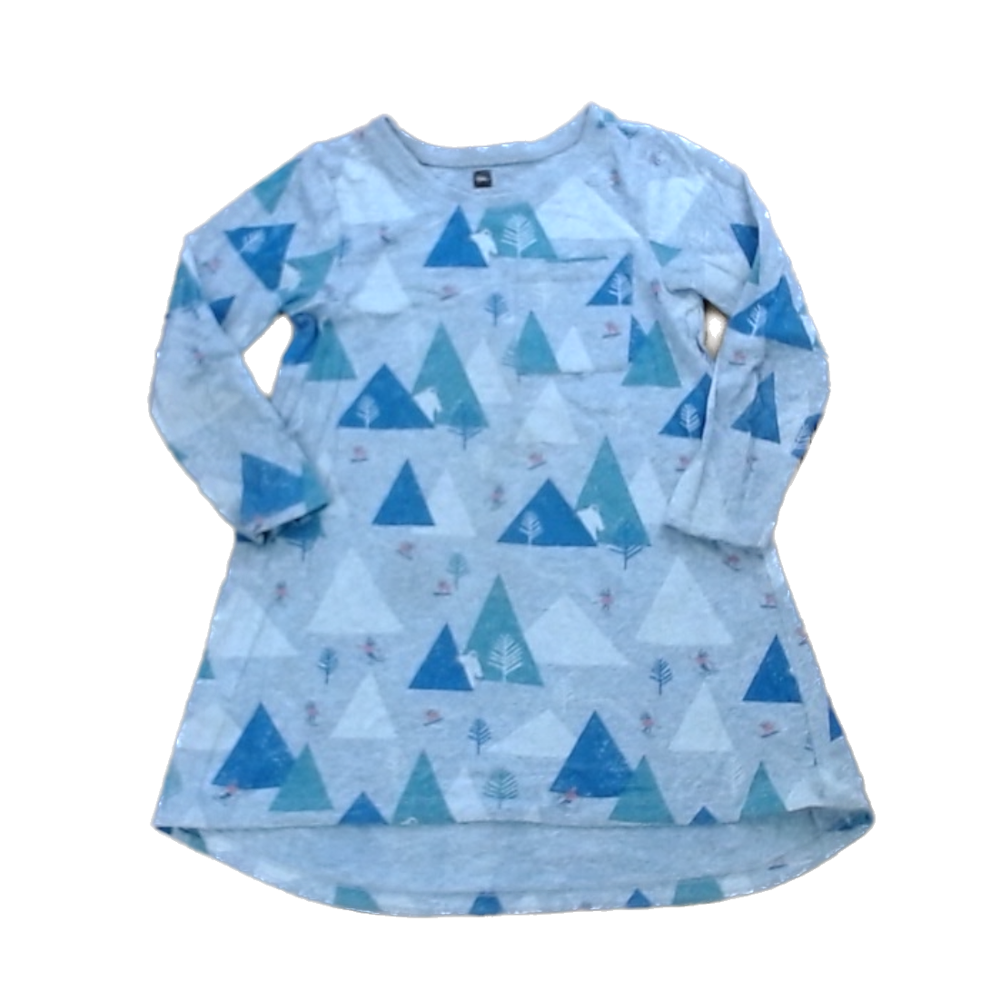 Tea Collection Girls Gray Skiing Dress Size: 3T Gray Skiing