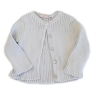 Bonpoint Girls Gray Sparkle Cardigan Size: 6 Months Gray Sparkle