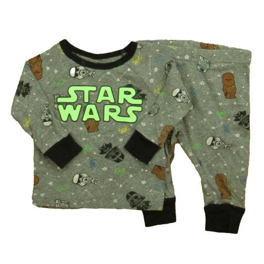 Disney Boys Gray Star Wars 2-piece Pajamas Size: 6-9 Months Gray Star Wars