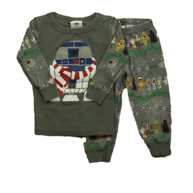 Hanna Andersson Boys Gray Star Wars 2-piece Pajamas Size: 18-24 Months