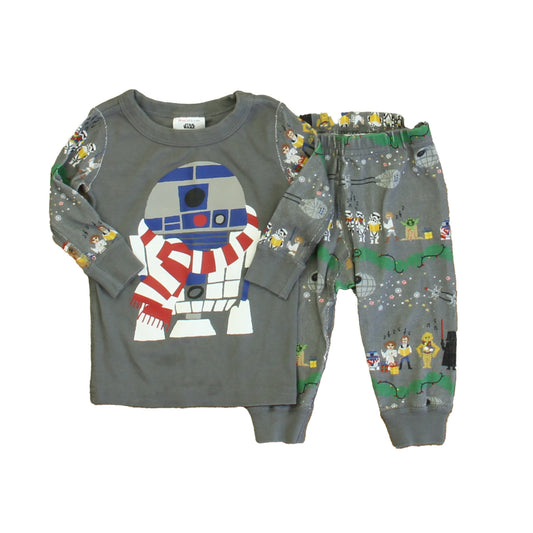 Hanna Anderssson Boys Gray Star Wars 2-piece Pajamas Size: 3-6 Months