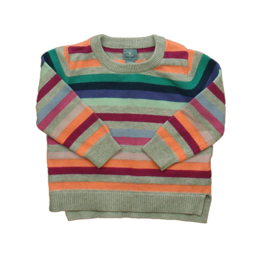 Gap Girls Gray Stripe Sweater Size: 18-24 Months