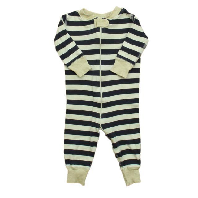 Hanna Andersson Boys Gray Stripe 1-piece Non-footed Pajamas Size: 6-12 Months