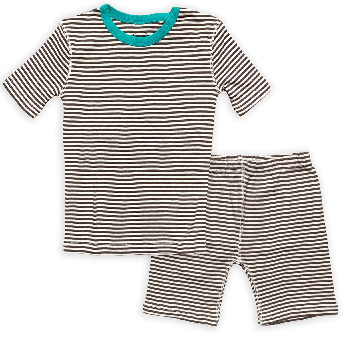 Mightly Unisex Gray Stripe 2-piece Pajamas Size: 6-14 Years Gray Stripe