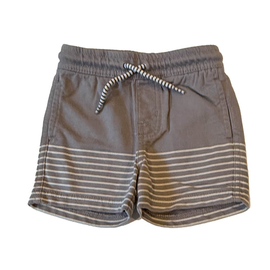 Tea Collection Boys Gray Stripe Shorts Size: 12-18 Months Gray Stripe