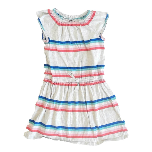 Tea Collection Girls Gray Stripe Dress Size: 6 Years Gray Stripe