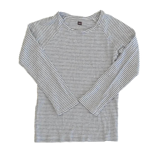 Tea Collection Girls Gray Stripe Long Sleeve T-Shirt Size: 5T Gray Stripe