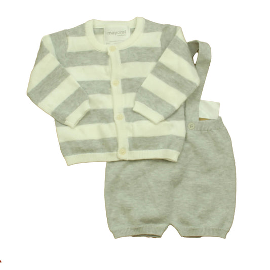 Mayoral Boys Gray Stripe Apparel Sets Size: 2-4 Months Gray Stripe