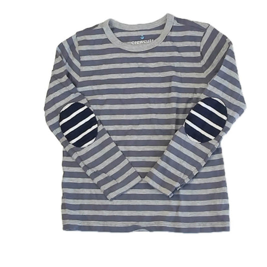 Crewcuts Boys Gray Stripe T-Shirt Size: 6-7 Years Gray Stripe