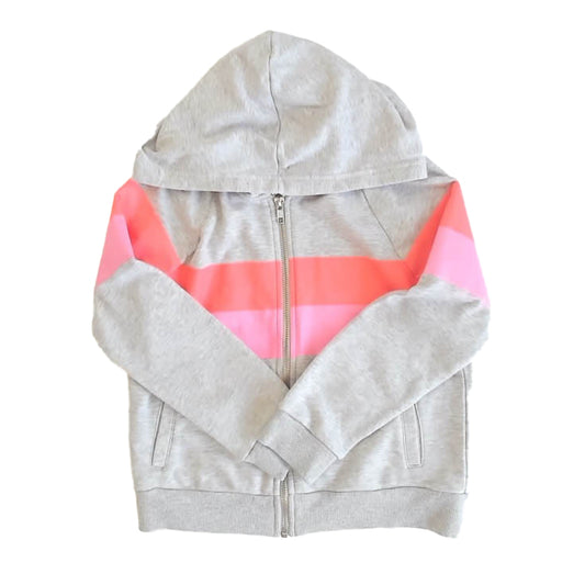 Rockets of Awesome Girls Gray Stripe Hoodie Size: 8 Years Gray Stripe
