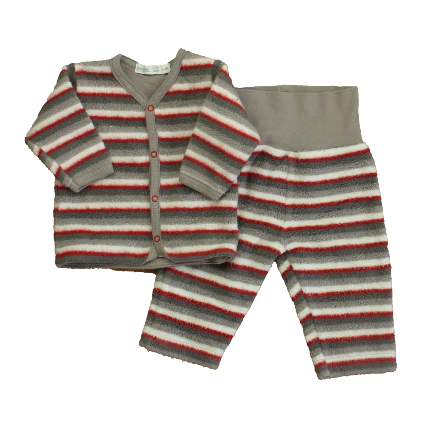 Under the Nile Boys Gray Stripe Apparel Sets Size: 6-9 Months Gray Stripe