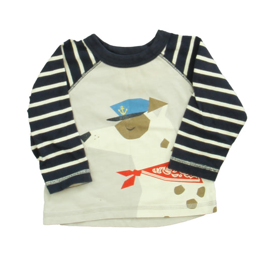 Tea Boys gray | striped Long Sleeve T-Shirt Size: 3-6 Months