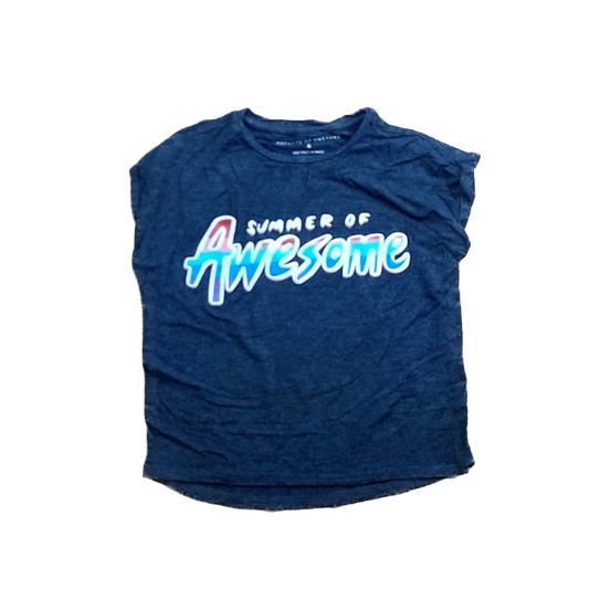 Rockets Of Awesome Girls Gray | Summer of Awesome Short Sleeve Shirt Size: 6 Years Gray | Summer of Awesome
