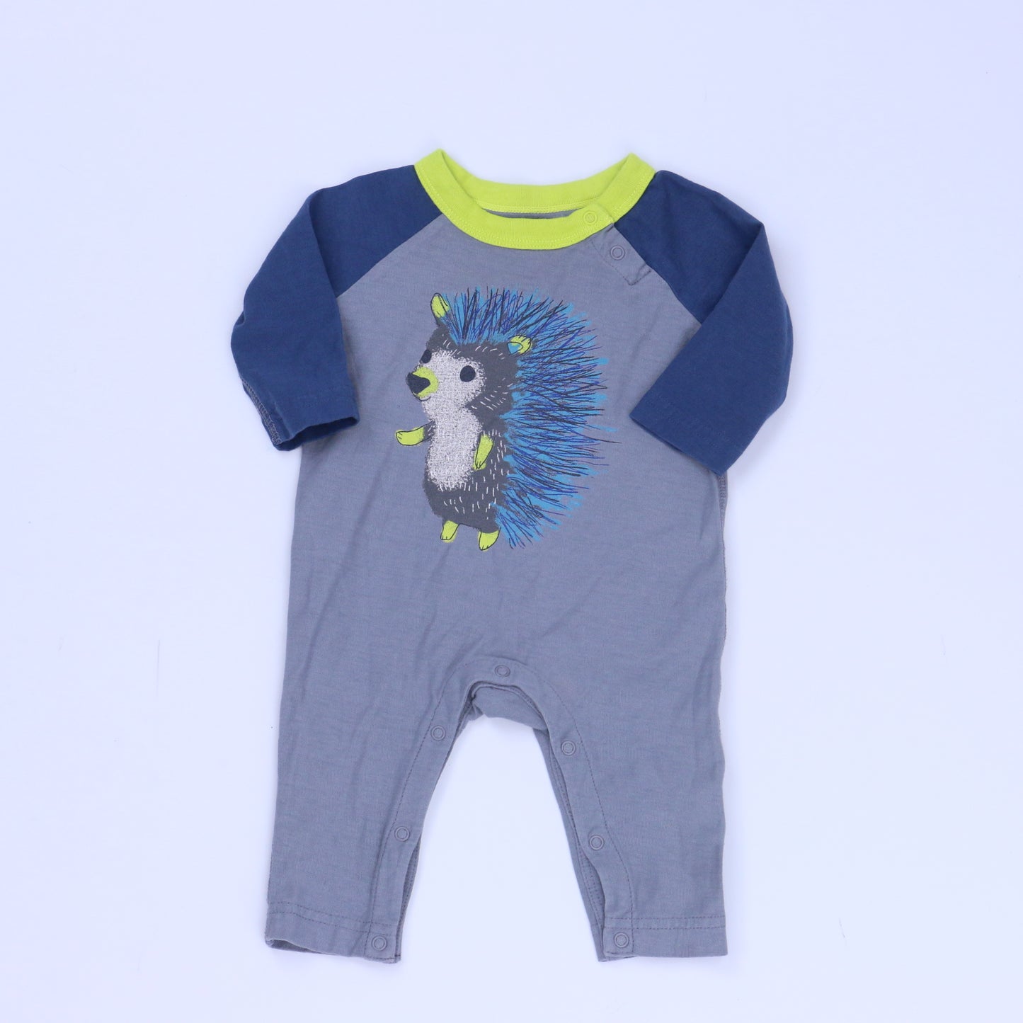 Tea Collection Boys Gray | Teal Long Sleeve Outfit Size: 0-3 Months