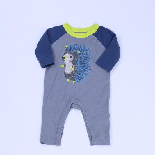 Tea Collection Boys Gray | Teal Long Sleeve Outfit Size: 0-3 Months