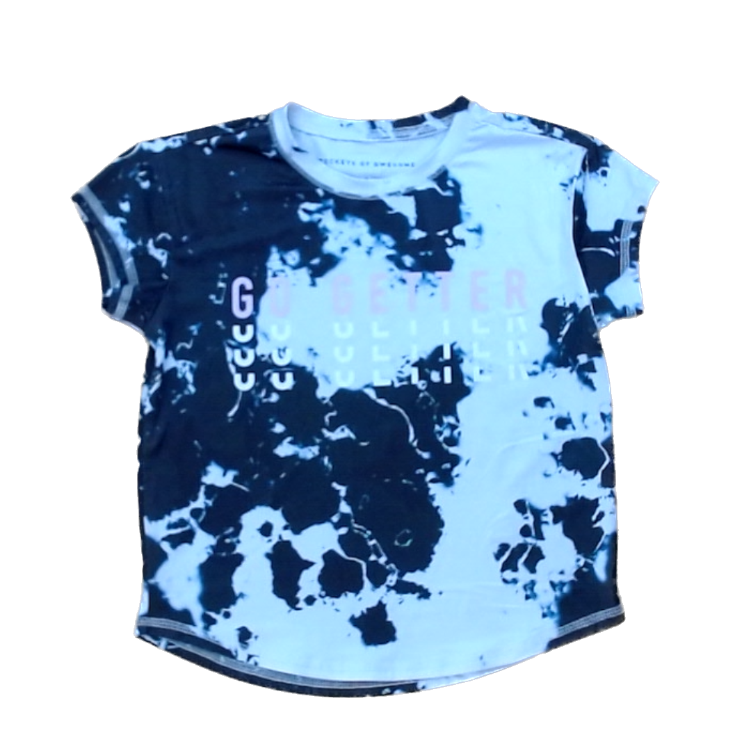 Rockets Of Awesome Girls Gray Tie-Dye Short Sleeve Shirt Size: 6 Years Gray Tie-Dye