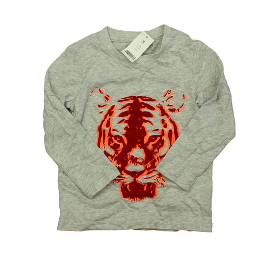 Rockets Of Awesome Girls Gray | Tiger Long Sleeve T-Shirt Size: 2T Gray | Tiger