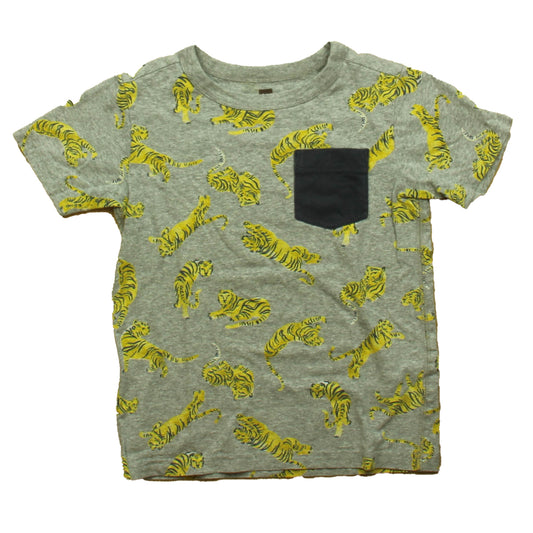 Tea Collection Boys Gray Tigers T-Shirt Size: 5T Gray Tigers