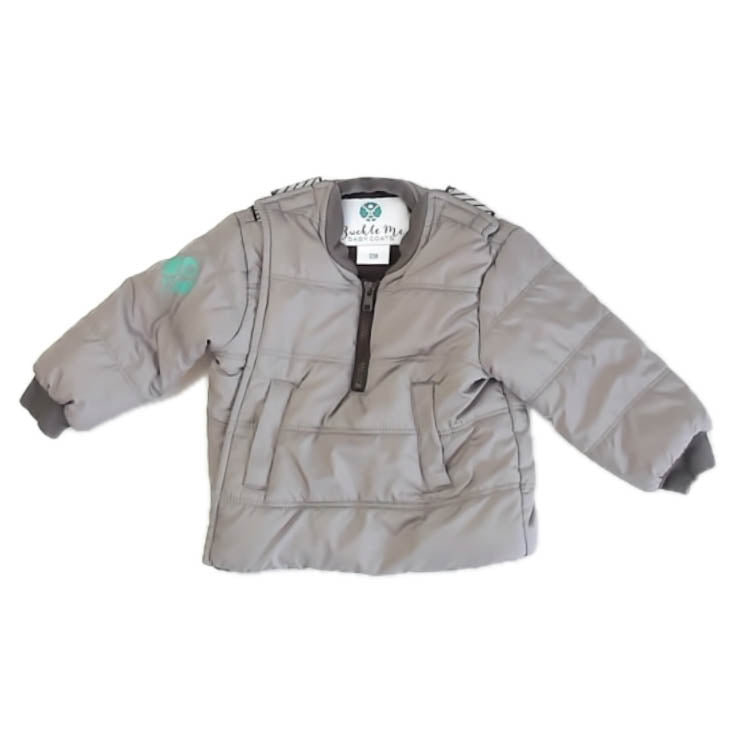 Buckle Me Boys Gray Toast Jacket Size: 12 Months Gray Toast