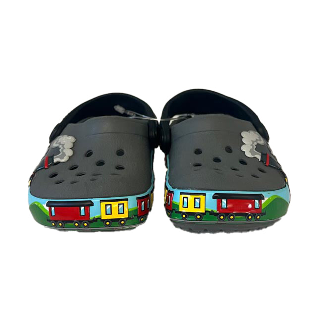 Crocs Boys Gray Trains Sandals Size: 4 Infant