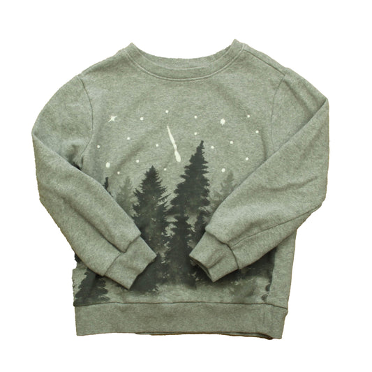 Tea Collection Boys Gray Trees Sweatshirt Size: 6 Years Gray Trees