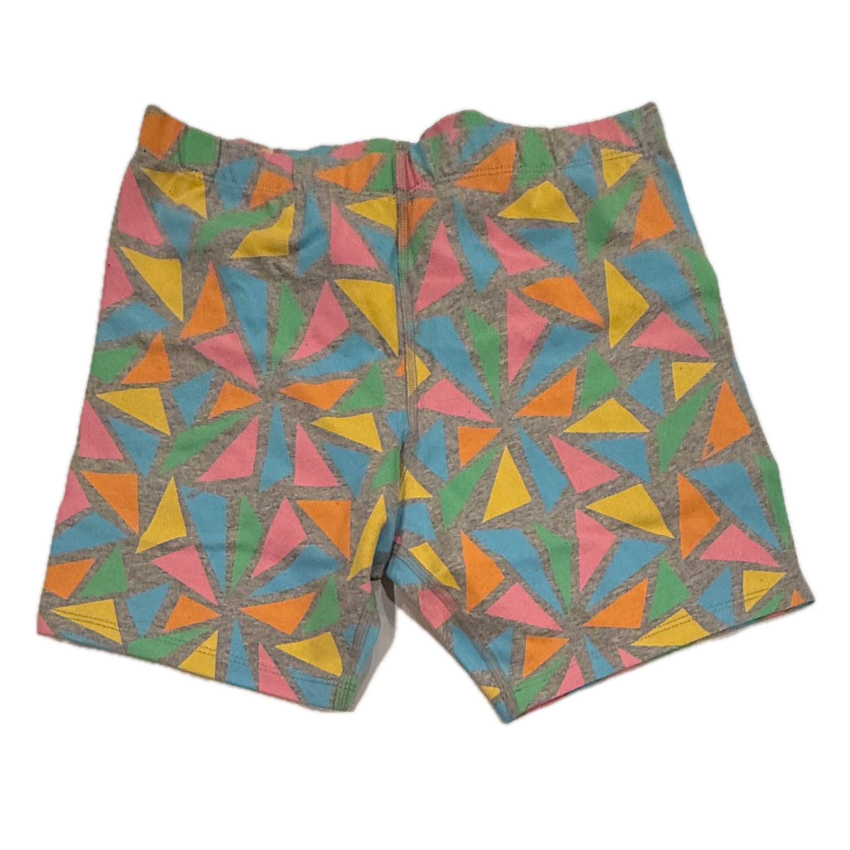 Mightly Girls Gray Triangles Shorts Size: 6-14 Years Gray Triangles