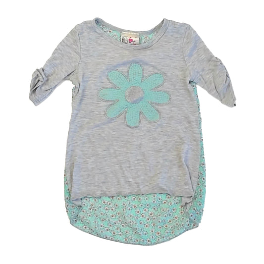 Jenna & Jessie Girls Gray | Turquoise Blouse Size: 4T Gray | Turquoise
