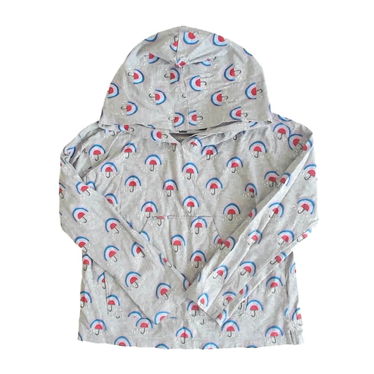 Tea Collection Girls Gray Umbrellas Long Sleeve Shirt Size: 8 Years Gray Umbrellas